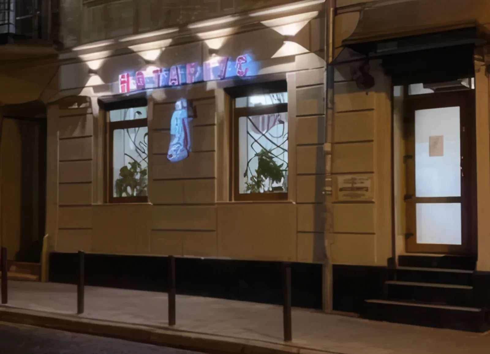 Нічний фасад нотаріальної контори Лаврик у Львові — місце підписання угод з нерухомістю